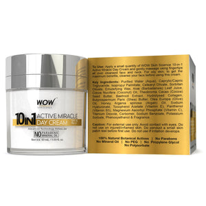 WOW Skin Science 10 in 1 Active Miracle No Parabens & Mineral Oil Day Cream - 50 ml - BuyWow