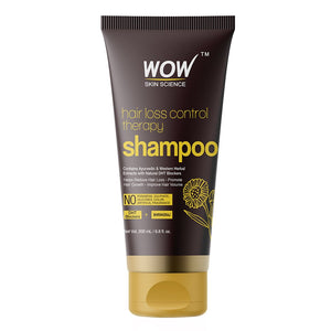 WOW Skin Science Hair Loss Control Therapy Shampoo - Increase Thick & Healthy Hair Growth - Contains Ayuvedic & Western Herbal Extracts with Natural DHT Blockers - For All Hair Types - 200 ml - BuyWow