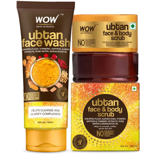WOW Skin Science Ubtan Skin Kit - Ubtan Face Wash & Body Scrub - BuyWow