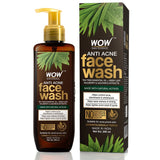 WOW Skin Science Anti Acne Face Wash - with Tea Tree Essential Oil, Neem Leaf Extracts - For Controlling Acne, Blackheads & Spots - No Parabens, Sulphate, Silicones & Color - 200 ml - BuyWow