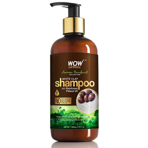 WOW Skin Science Amazon Rainforest Collection - White Clay Shampoo with Rainforest Pataua Oil - No Parabens, Sulphate, Silicones and Color - 300 ml - BuyWow