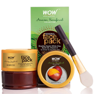 WOW Skin Science - Amazon Rainforest Collection - Mineral Face Pack with Rainforest White Clay and Burti Oil - 200 ml - BuyWow