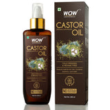 WOW Skin Science 100% Pure Castor Oil - Cold Pressed - For Stronger Hair, Skin & Nails - No Mineral Oil & Silicones - 200 ml - BuyWow