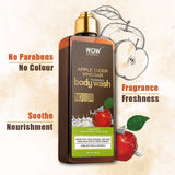 WOW Skin Science Apple Cider Vinegar Foaming Body Wash - No Parabens, Sulphate, Silicones & Color - 250 ml - BuyWow