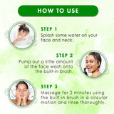 WOW Skin Science Aloe Vera Foaming Face Wash With Built-In Face Brush For Deep Cleansing - No Parabens, Sulphate, Silicones & Color - 100 ml - BuyWow
