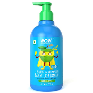 WOW Skin Science Kids Plush & Plump Body Lotion - Green Apple - SPF 15 - No Parabens, Mineral Oil, Silicones & Color - 300 ml - BuyWow