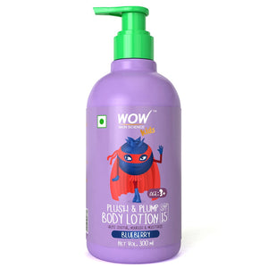WOW Skin Science Kids Plush & Plump Body Lotion - Blueberry - SPF 15 - No Parabens, Mineral Oil, Silicones & Color - 300 ml - BuyWow