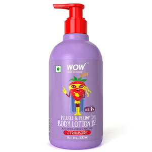 WOW Skin Science Kids Plush & Plump Body Lotion - Strawberry - SPF 15 - No Parabens, Mineral Oil, Silicones & Color - 300 ml - BuyWow