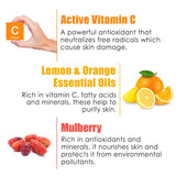 WOW Skin Science Brightening Vitamin C Foaming Face Wash with Built-In Face Brush for Deep Cleansing - No Parabens, Sulphate, Silicones & Color - 100 ml - BuyWow