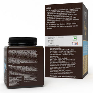 WOW Life Science L-Arginine Amino Acid Supplement 1000mg - 60 Vegetarian Capsules - BuyWow