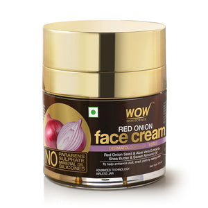 WOW Skin Science Red Onion Face Cream - Oil Free, Quick Absorbing - For All Skin Types - No Parabens, Silicones, Color, Mineral Oil & Synthetic Fragrance - 50 ml - BuyWow