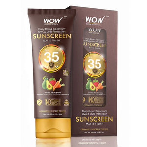 WOW Skin Science Matte Finish Sunscreen Lotion Spf 35 Pa++ - No Parabens, Silicones, Mineral Oil, Oxide, Colour, Benzophenone - 100 ml - BuyWow