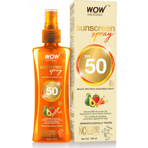 WOW Skin Science UV Water Transparent Sunscreen Spray SPF 50 - Quick Absorbing,Oil Free,Non Sticky-with Raspberry & Carrot Seed Extract-No Parabens, Silicones, Mineral Oil, Color & Benzophenone - 100 ml - BuyWow