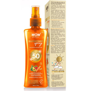 WOW Skin Science UV Water Transparent Sunscreen Spray SPF 50 - Quick Absorbing,Oil Free,Non Sticky-with Raspberry & Carrot Seed Extract-No Parabens, Silicones, Mineral Oil, Color & Benzophenone - 100 ml - BuyWow