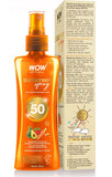 WOW Skin Science UV Water Transparent Sunscreen Spray SPF 50 - Quick Absorbing,Oil Free,Non Sticky-with Raspberry & Carrot Seed Extract-No Parabens, Silicones, Mineral Oil, Color & Benzophenone - 100 ml - BuyWow