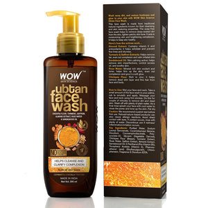 WOW Skin Science Ubtan Face Wash - with Chikpea Flour, Turmeric, Saffron, Almond Extract & Sandalwood Oil - For Cleansing & Clarifying Complexion - No Parabens, Sulphate, Silicones & Color - 200 ml - BuyWow
