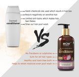 WOW Skin Science Red Onion Black Seed Oil Hair Conditioner with Red Onion Seed Oil Extract, Black Seed Oil & Hydrolyzed Wheat Protein - No Parabens, Mineral Oil, Silicones, Color & Peg - 300 ml - BuyWow