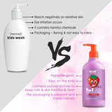 WOW Skin Science Kids Tip to Toe Wash - Shampoo - Conditioner - Body Wash - No Sulphates & Parabens - Strawberry - 300 ml - BuyWow