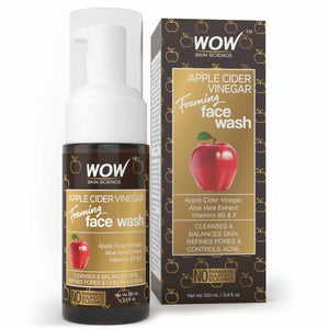WOW Skin Science Apple Cider Vinegar No Parabens, Sulphate & Silicone Foaming Face Wash - 100 ml - BuyWow
