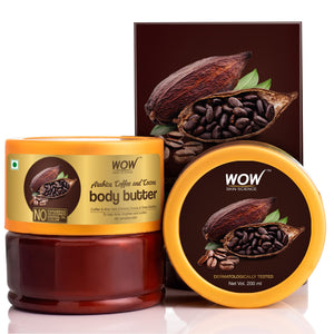 WOW Skin Science Arabica Coffee and Cocoa Body Butter - No Parabens, Silicones, Mineral Oil & Color - 200 ml - BuyWow