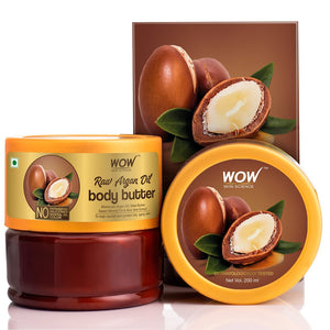 WOW Skin Science Raw Argan Oil Body Butter - No Parabens, Silicones, Mineral Oil & Color - 200 ml - BuyWow