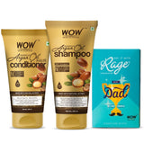 My caring dad  hair care kit (WOW Skin Science Argan shampoo and Argan oil conditioner + RAGE chocolate ) - BuyWow