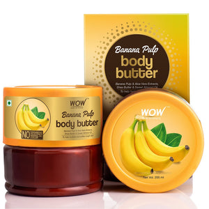 WOW Skin Science Banana Pulp Body Butter - No Parabens, Silicones, Mineral Oil & Color - 200 ml - BuyWow