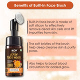 WOW Skin Science Ubtan Foaming Face Wash with Built-In Face Brush for Deep Cleansing - No Parabens, Sulphate, Silicones & Color - 100 ml - BuyWow
