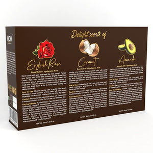 WOW Skin Science Gentle Hand Cream Trio - Avocado + Coconut + English Rose - No Parabens, Silicones, Mineral Oil, Color & PG - 40 ml (Pack of 3) - BuyWow
