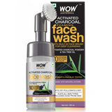 WOW Skin Science Charcoal Foaming Face Wash with Built-In Face Brush for Deep Cleansing - No Parabens, Sulphate, Silicones & Color - 100 ml - BuyWow