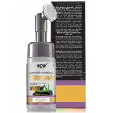 WOW Skin Science Charcoal Foaming Face Wash with Built-In Face Brush for Deep Cleansing - No Parabens, Sulphate, Silicones & Color - 100 ml - BuyWow