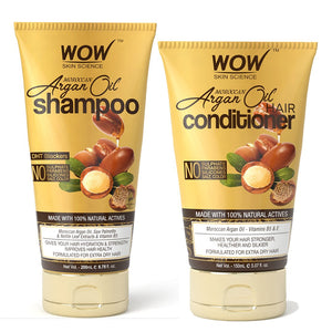 WOW Skin Science Moroccan Argan Oil Shampoo + Conditioner 350ml - BuyWow
