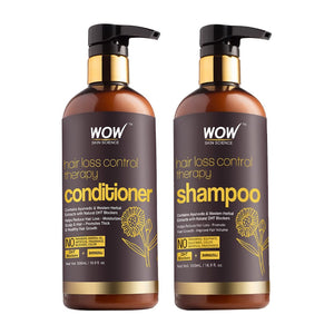 WOW Skin Science Hair Loss Control Therapy Shampoo + Hair Loss Control Therapy Conditioner - 1000 ml - BuyWow