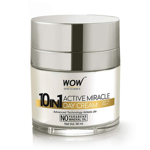 WOW Skin Science 10 in 1 Active Miracle No Parabens & Mineral Oil Day Cream - 50 ml - BuyWow