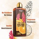 WOW Skin Science Valencia Orange & Ginger Foaming Body Wash - No Parabens, Sulphate, Silicones & Color - 250 ml - BuyWow