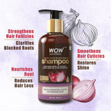 WOW Skin Science Onion Black Seed Oil Ultimate Hair Care Kit (Shampoo + Hair Conditioner + Hair Oil) - BuyWow