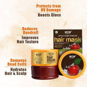 WOW Skin Science Apple Cider Vinegar Hair Mask with Apple Cider Vinegar & Sweet Almond Oil - 200 ml - BuyWow