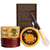 WOW Skin Science Ubtan Face & Body Pack with Chickpea Flour, Almond Shell Powder, Saffron & Turmeric Extracts, Rose Water & Sandalwood Oil - No Sulphate, Parabens, Silicones & Color - 200 ml - BuyWow