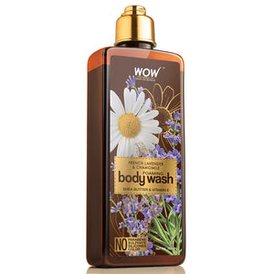 WOW Skin Science French Lavender & Chamomile Foaming Body Wash - No Parabens, Sulphate, Silicones & Color - 250 ml - BuyWow
