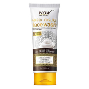 WOW Skin Science Greek Yoghurt Face Wash - No Parabens, Sulphate, Silicones & Color Tube - 100 ml - BuyWow