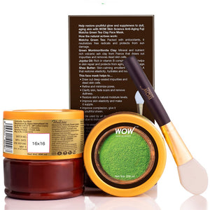 WOW Skin Science Anti-Aging Fuji Matcha Green Tea Clay Face Mask - 200 ml - BuyWow