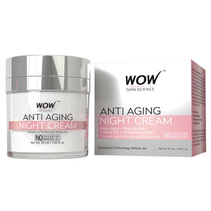 WOW Skin Science Anti Aging No Parabens & Mineral Oil Night Cream - 50 ml - BuyWow