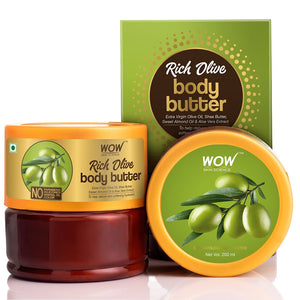 WOW Skin Science Rich Olive Body Butter - No Parabens, Silicones, Mineral Oil & Color - 200 ml - BuyWow