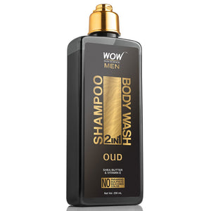 WOW Skin Science Oud 2-In-1 Shampoo + Body Wash - No Parabens, Sulphate, Silicones & Color - 250 ml - BuyWow