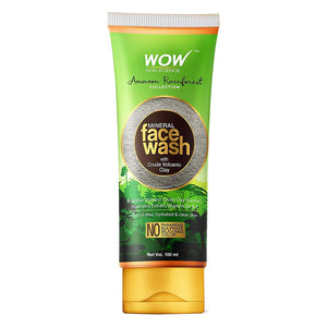 WOW Skin Science Amazon Rainforest Collection - Mineral Face Wash with Crude Volcanic Clay - No Parabens, Sulphate, Silicones and Color - 100 ml - BuyWow