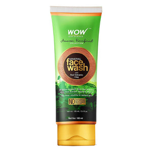 WOW Skin Science Amazon Rainforest Collection - Mineral Face Wash with Red Volcanic Clay - No Parabens, Sulphate, Silicones and Color - 100 ml - BuyWow