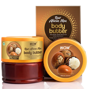 WOW Skin Science Raw African Shea Body Butter - No Parabens, Silicones, Mineral Oil & Color - 200 ml - BuyWow