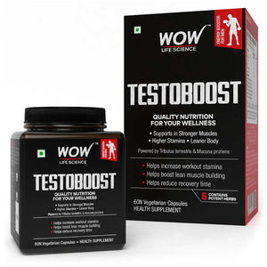 WOW Life Science Testoboost 550mg - 60 Vegetarian Capsules - BuyWow