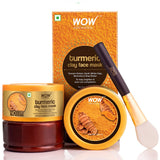 WOW Skin Science Turmeric Clay Face Mask For Helping To Brighten & Even Out Complexion - No Parabens, Sulphate, Mineral Oil & Color - 200 ml - BuyWow