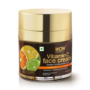 WOW Skin Science Vitamin C Face Cream - Oil Free, Quick Absorbing - For All Skin Types - No Parabens, Silicones, Color, Mineral Oil & Synthetic Fragrance - 50 ml - BuyWow